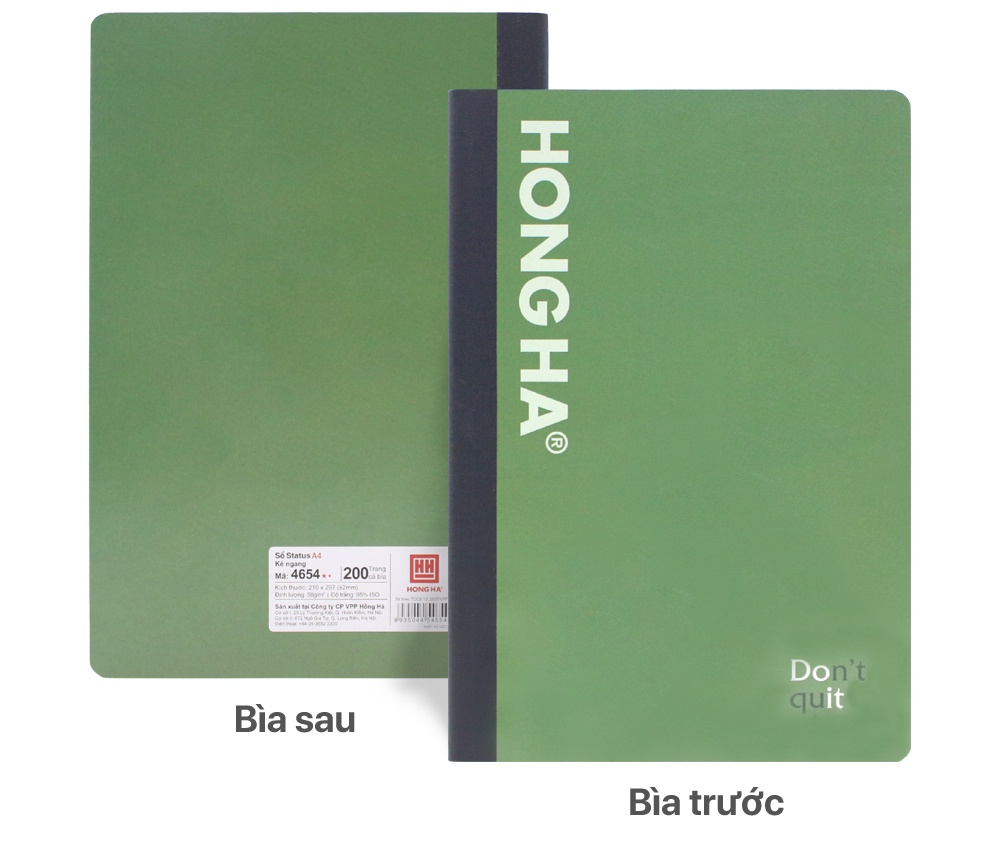 Sổ bìa Bồi Hồng Hà Status Kẻ Ngang A4 4654 200Tr