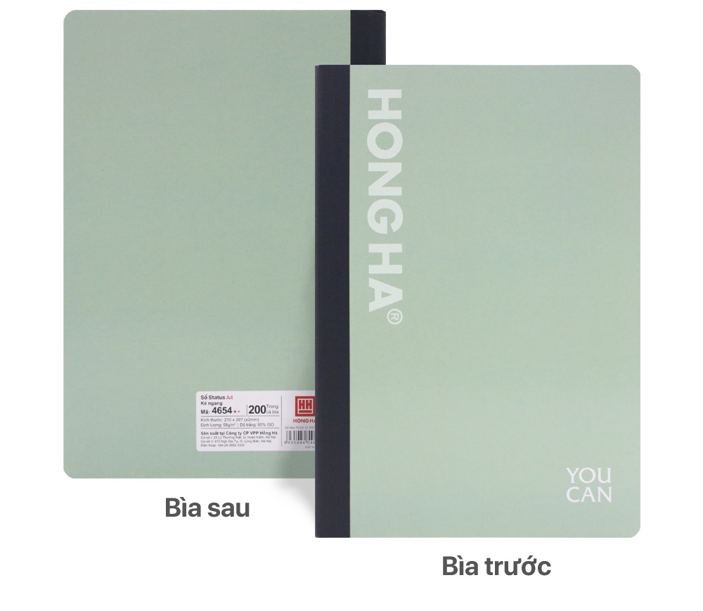 Sổ bìa Bồi Hồng Hà Status Kẻ Ngang A4 4654 200Tr