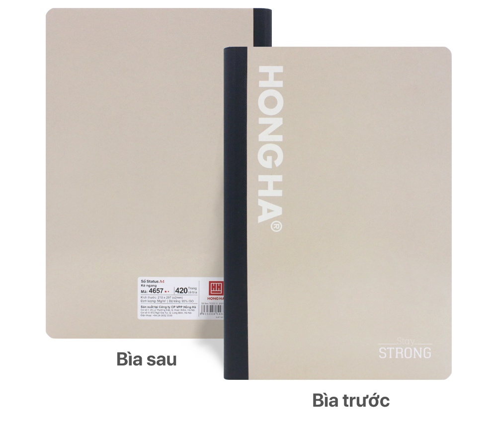 Sổ Bìa Bồi Hồng Hà Status Kẻ Ngang A4 4657 420Tr