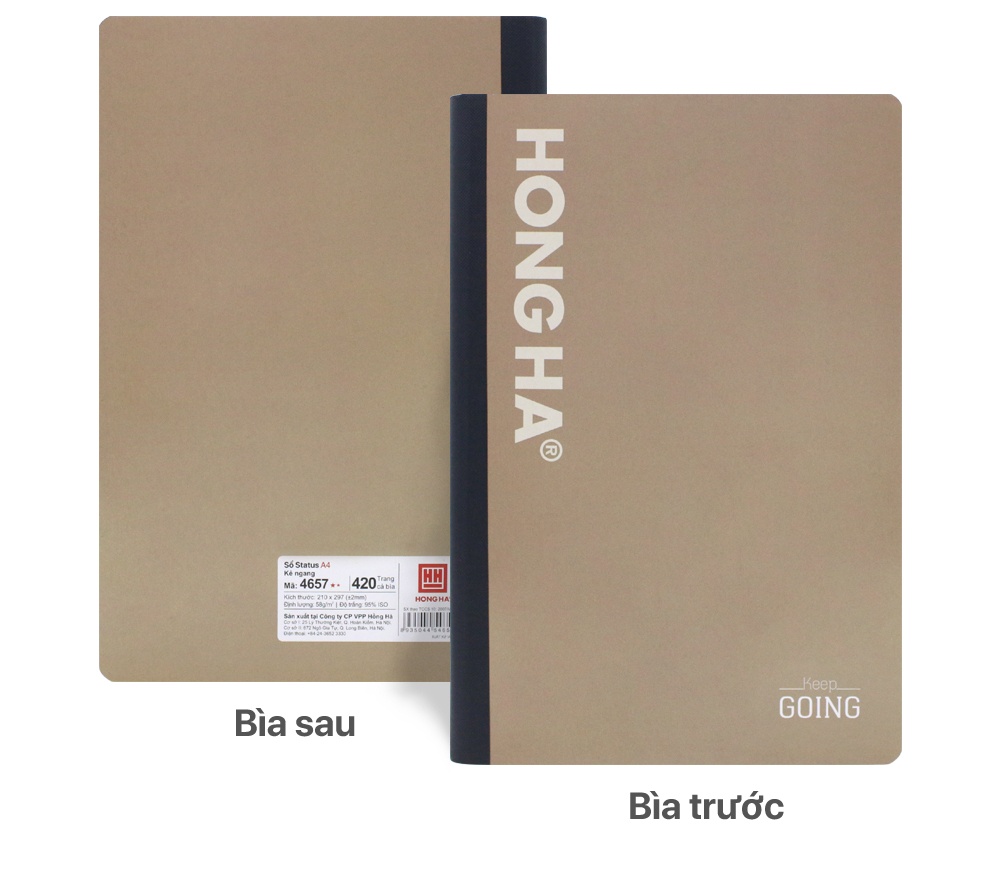 Sổ Bìa Bồi Hồng Hà Status Kẻ Ngang A4 4657 420Tr