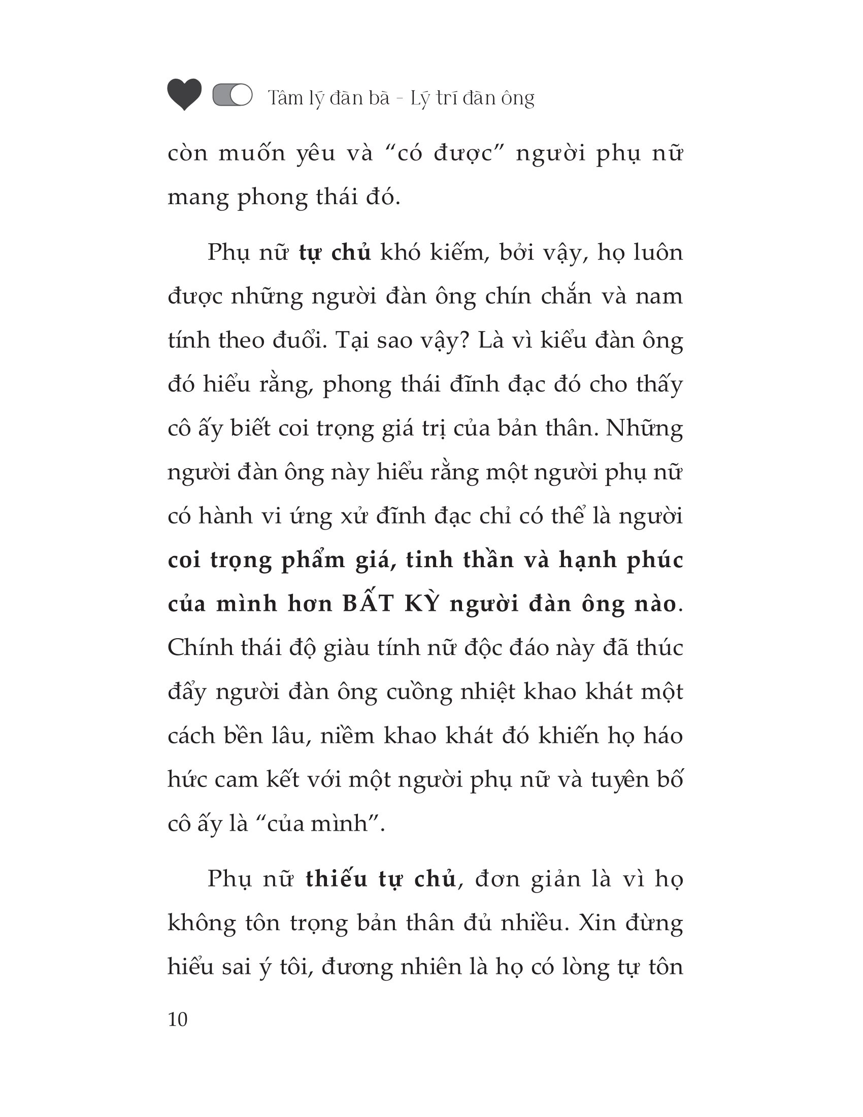 Tâm Lý Đàn Bà - Lý Trí Đàn Ông