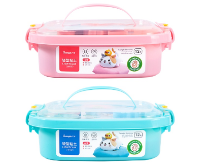 Bộ Sáp Nặn Guangbo BH04017 Tự Khô Cao Cấp 12 Màu Kèm Khuôn