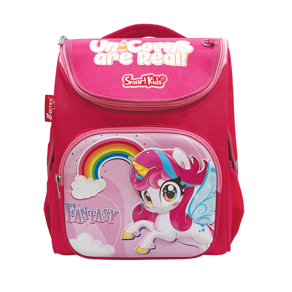 Ba Lô Chống Gù Smartkids Fancy World-Unicorn B-032 Màu Hồng