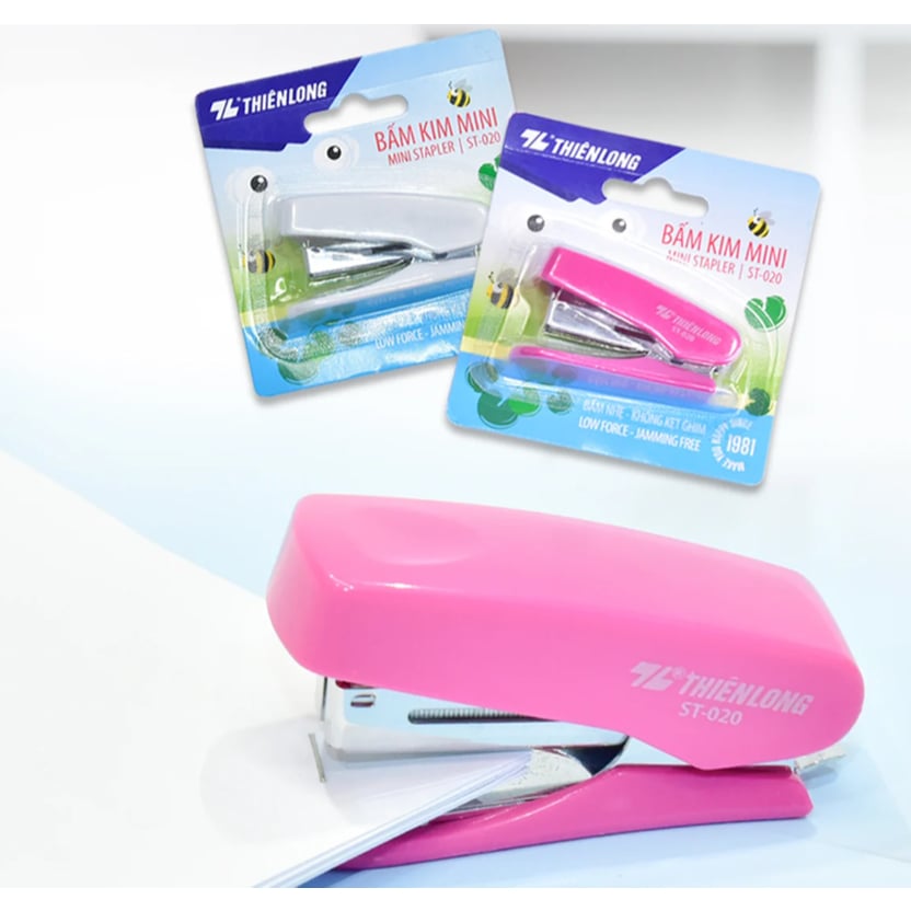 Bấm Kim Mini Basic Số 10 - Thiên Long ST-020 (Nhiều Màu)