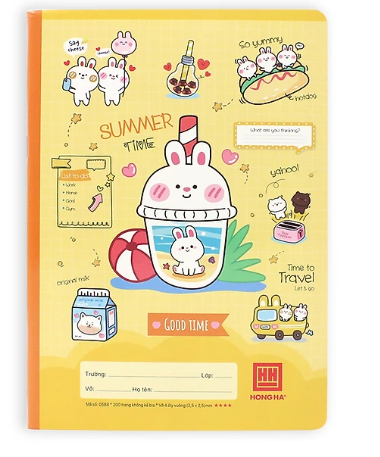 Vở 4 Ô Ly Hồng Hà School 0588 Monster 200 Trang