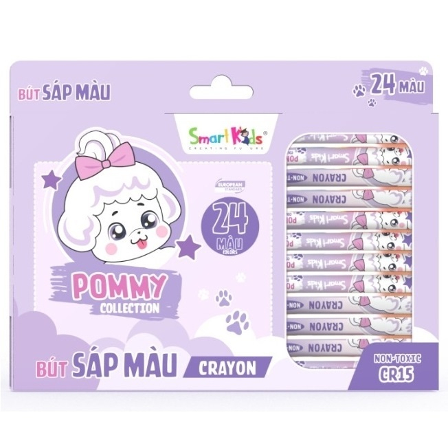 Bút Sáp Màu Smartkids Pommy 24 Màu CR15