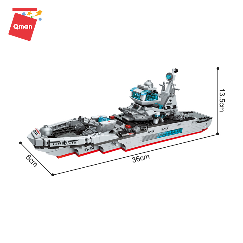 Đồ Chơi Xếp Hình Qman 14111-1 đến 14111-8: Tàu Tuần Dương Biển