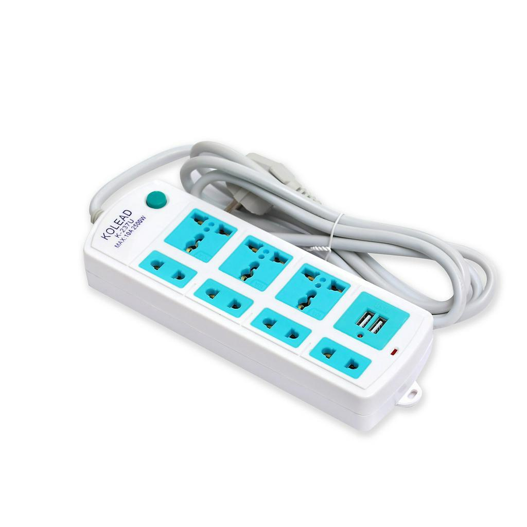 Ổ Cắm Điện Kolead 7 Ổ Cắm 2 Cổng USB K-237U