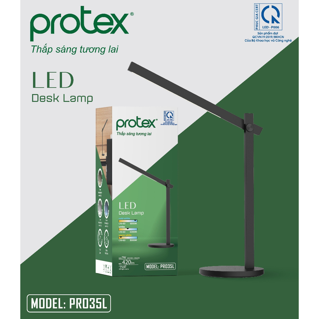Đèn Bàn Led Đa Chức Năng Protex PR035L