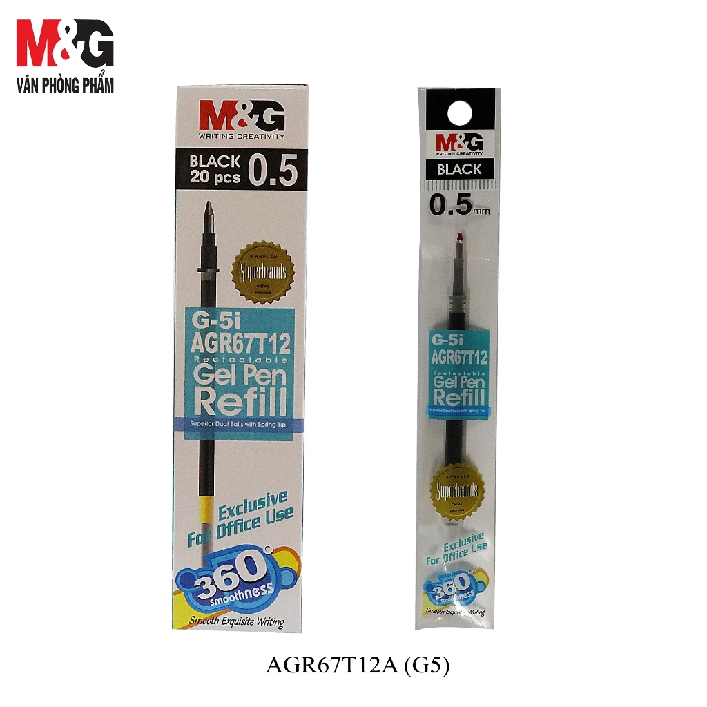 Ruột Bút Bi Nước MG Ngòi 0.5mm AGR67T12A Đen