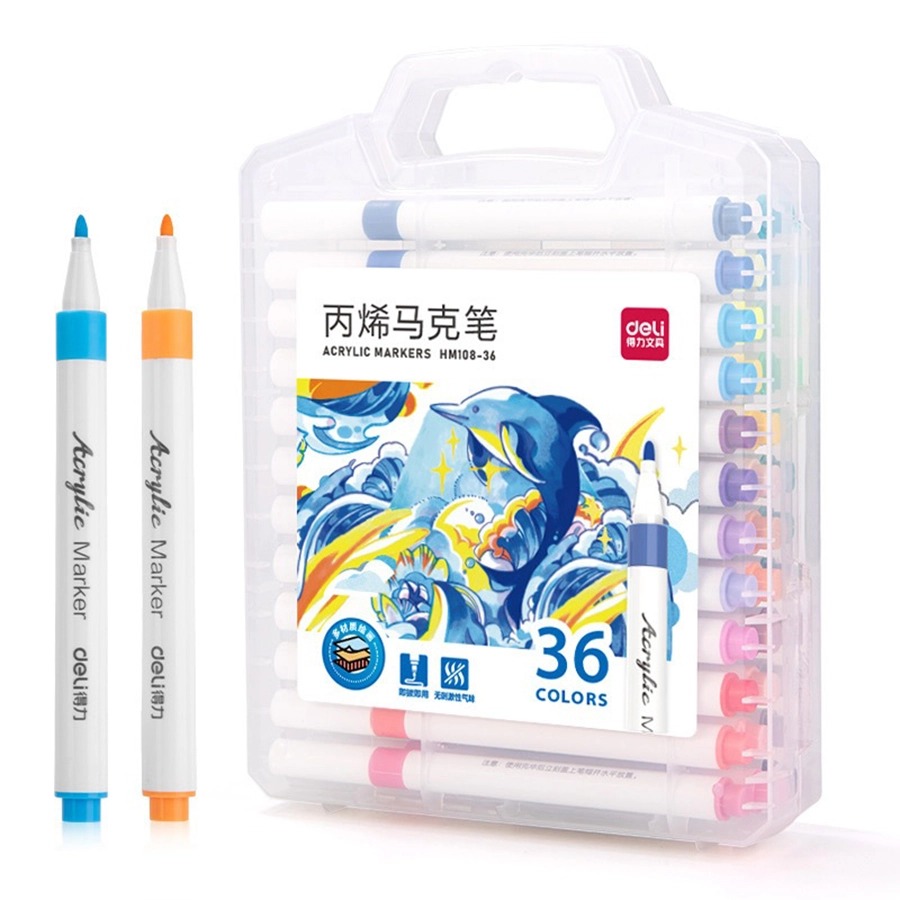 Bút Màu Acrylic Deli HM108-36 Màu