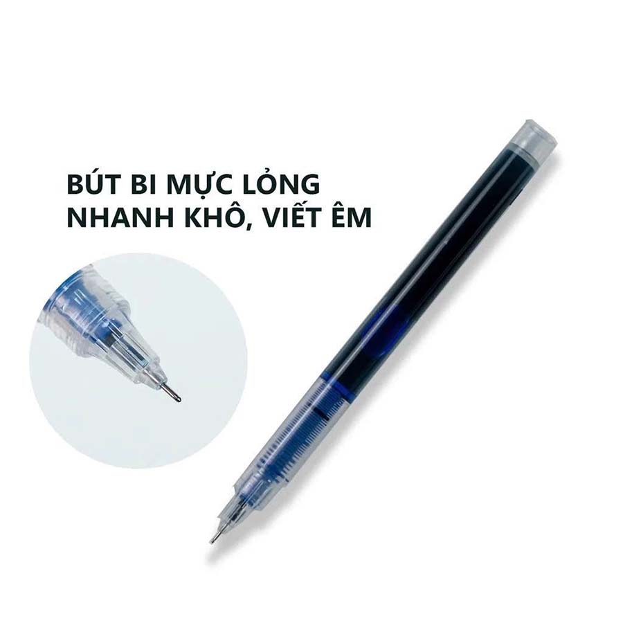 Combo 12 Bút Gel Mực Lỏng 0.5 VL-058 (Xanh, Đen, Đỏ)