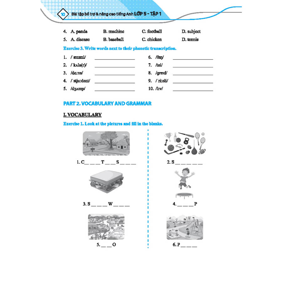 Bài Tập Bổ Trợ Và Nâng Cao Tiếng Anh 5 Tập 1 - Có Đáp Án (Global Success)