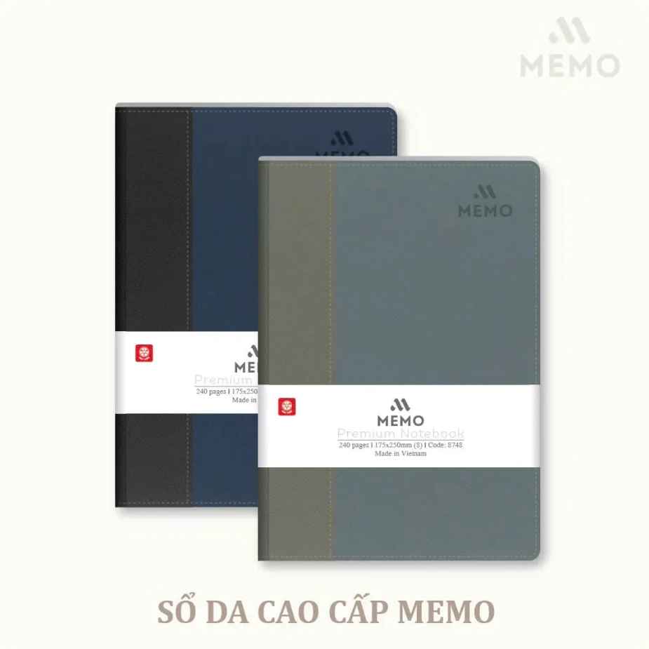 Sổ Bìa Da Hải Tiến Memo 5 8724 200Tr