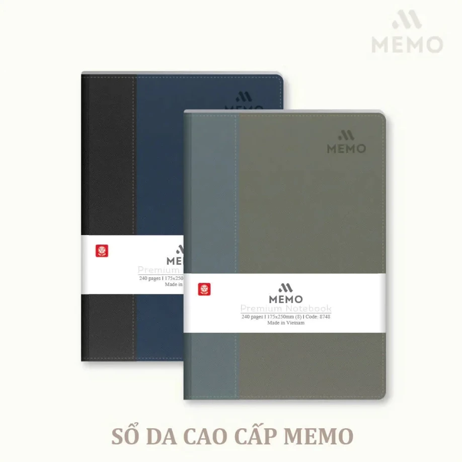 Sổ Bìa Da Hải Tiến Memo 5 8724 200Tr