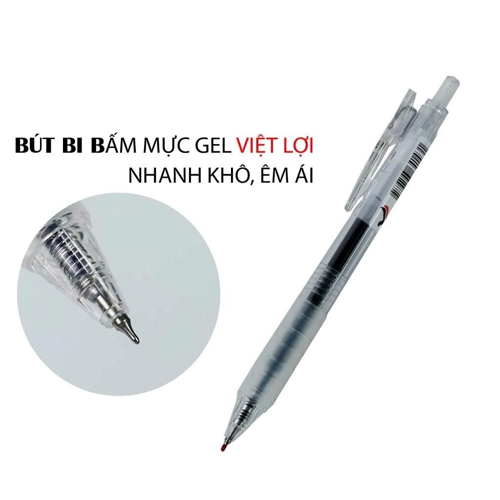 Bút Gel Bấm 0.5 VL-A8 (Xanh, Đen, Đỏ)