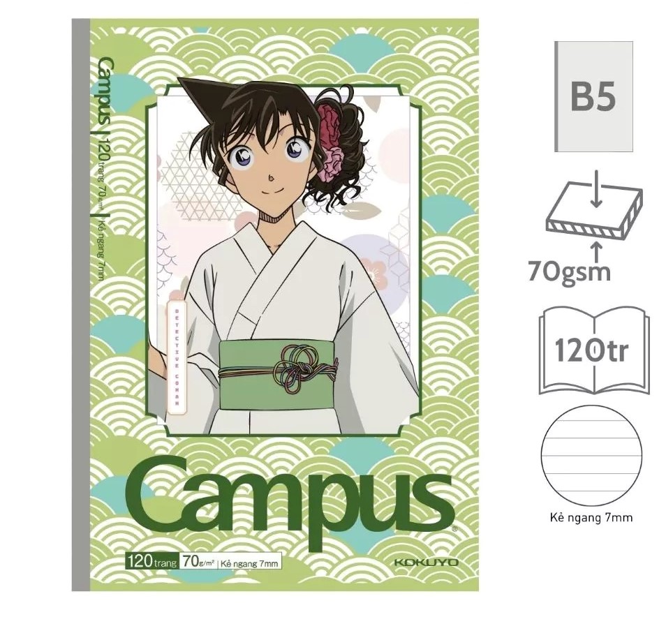 Vở Kẻ Ngang Campus 00919 CONAN 120Tr