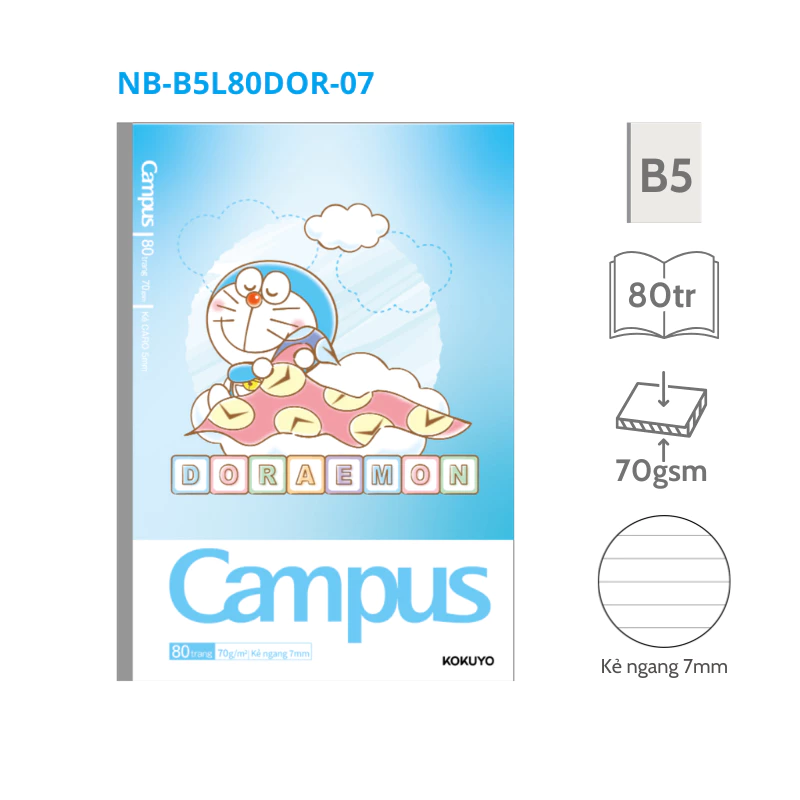 Vở Kẻ Ngang Campus Doraemon 29809 80Tr