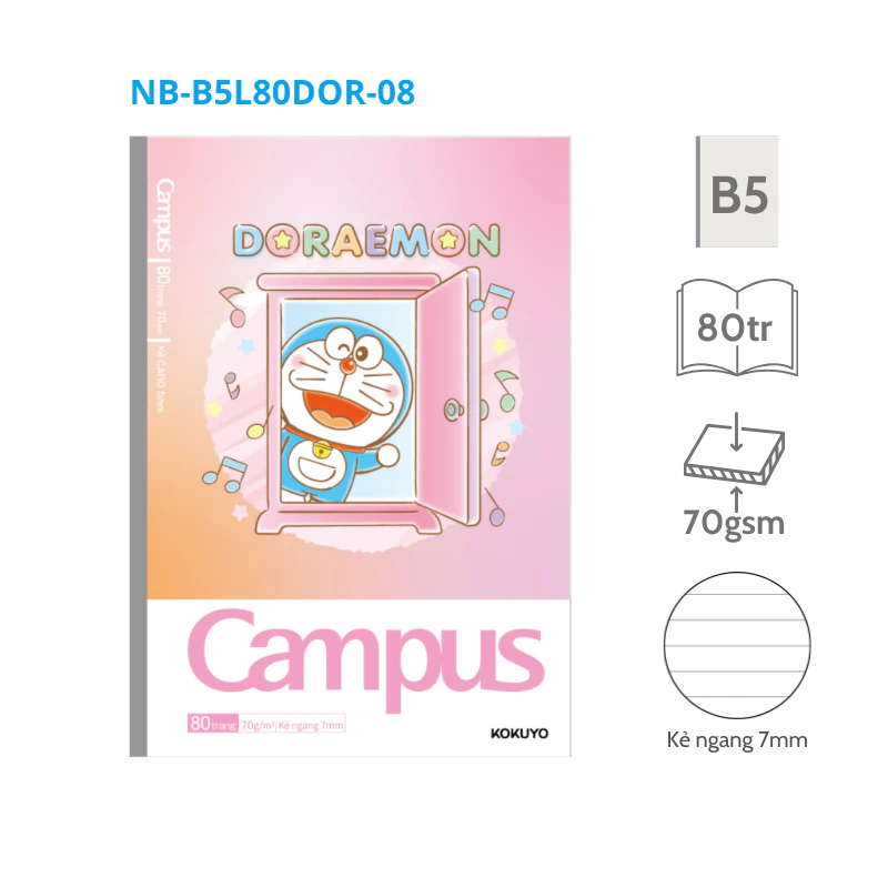 Vở Kẻ Ngang Campus Doraemon 29809 80Tr