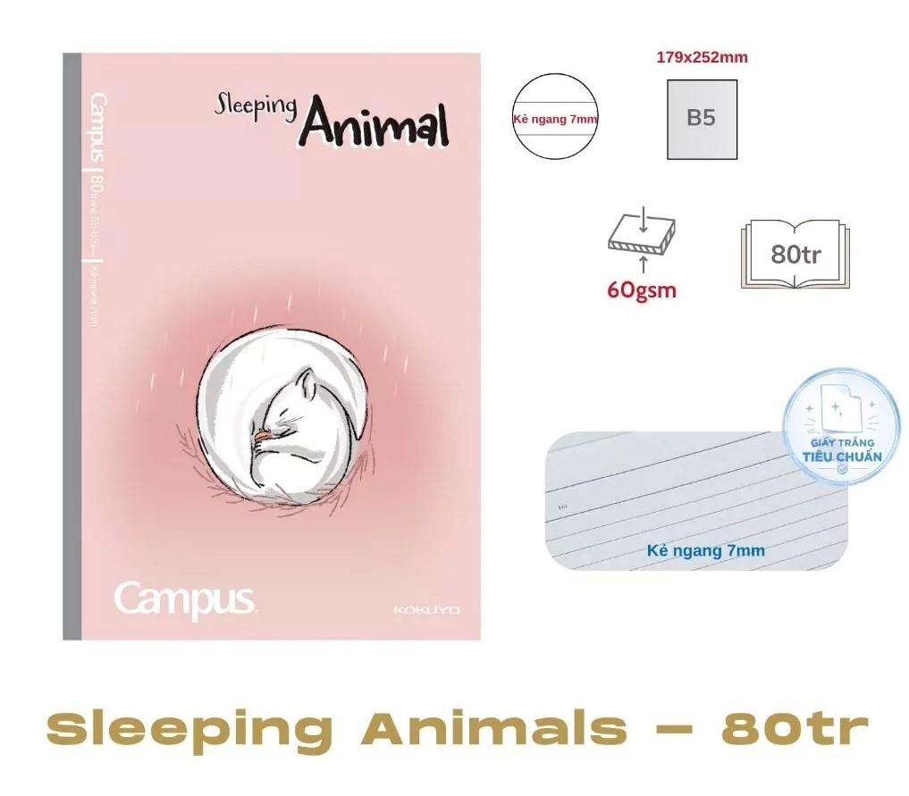 Vở Kẻ Ngang Campus NB-B5L80SA-B 2128 80Tr