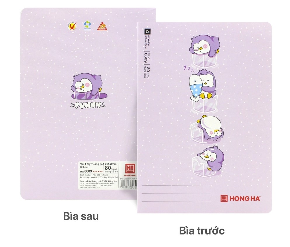 Vở 4 Ôly Hồng Hà School Funny 0609 80tr