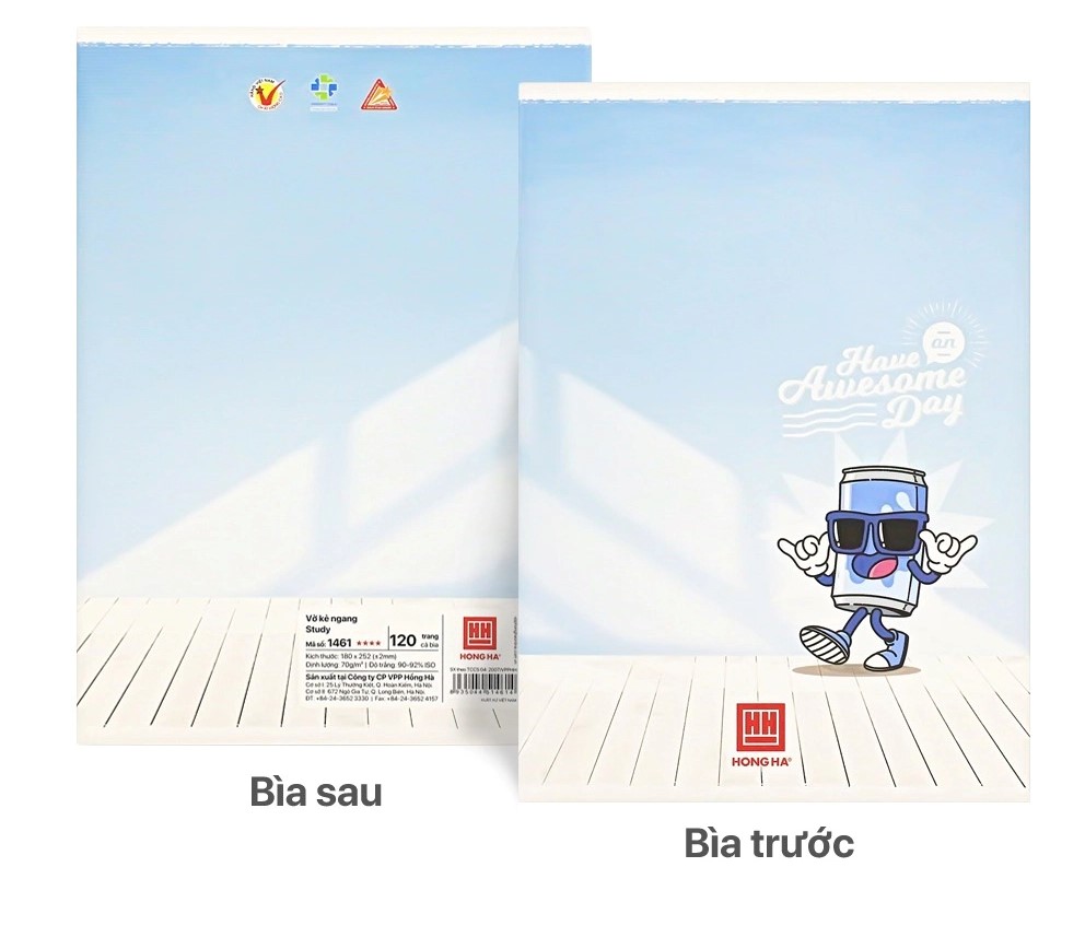 Vở Kẻ Ngang May Gáy Study Moka Hồng Hà 1461 120Tr