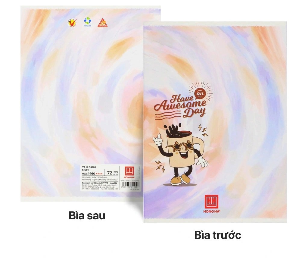 Vở Kẻ Ngang Study Moka May Gáy Hồng Hà 1460 72tr