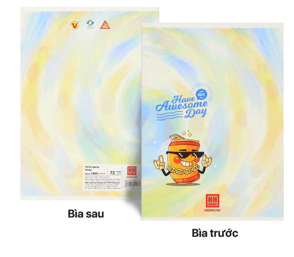 Vở Kẻ Ngang Study Moka May Gáy Hồng Hà 1460 72tr