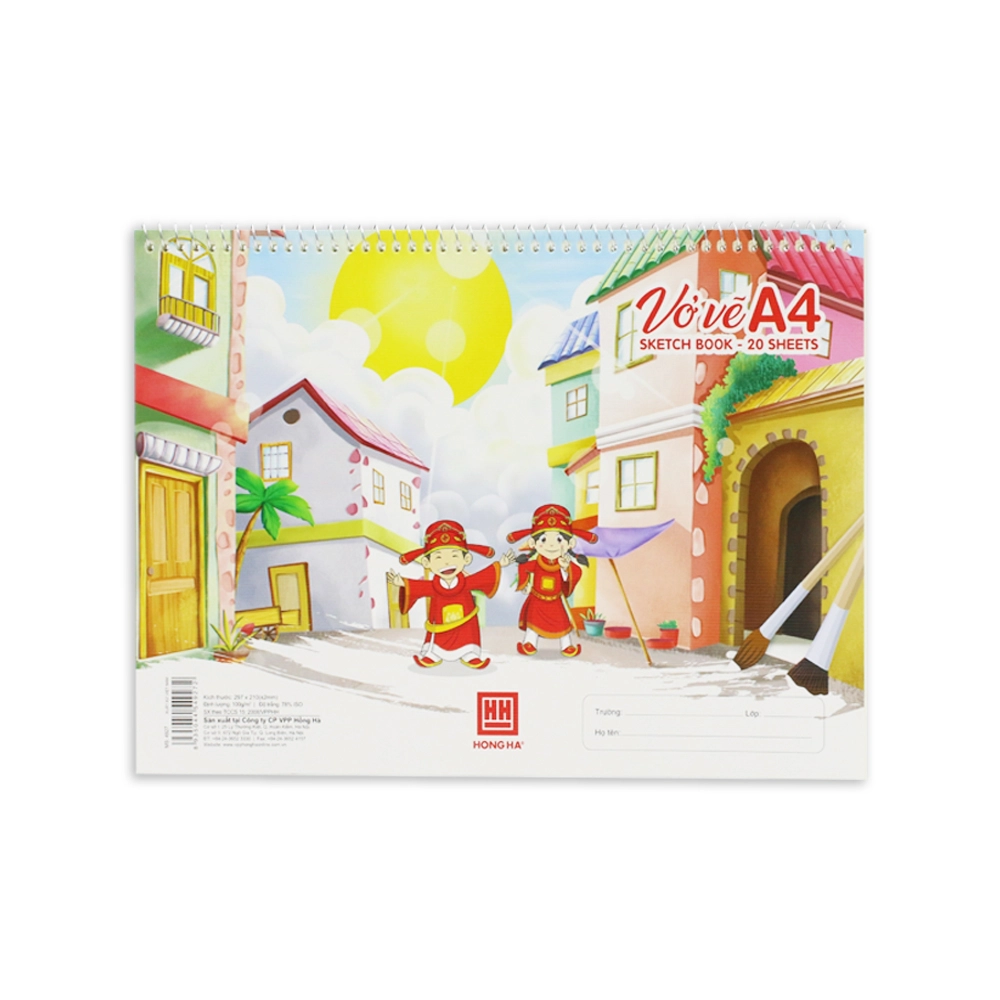 Vở Vẽ Lò Xo Hồng Hà A4 4927 20 tờ