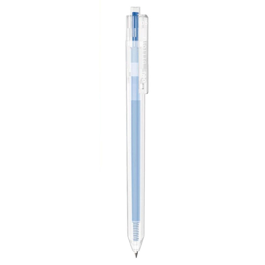 Bút Gel Bấm Deli 0.5mm EG118-DB Màu Xanh Đậm