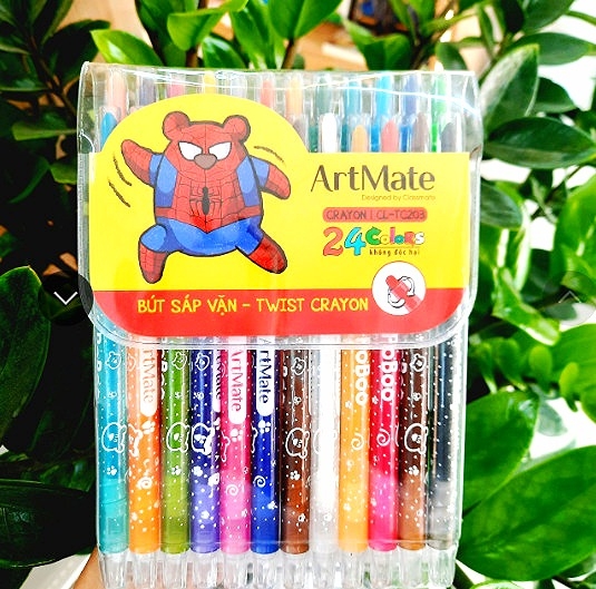 Bút Sáp Vặn ArtMate 24 Màu CL-TC203
