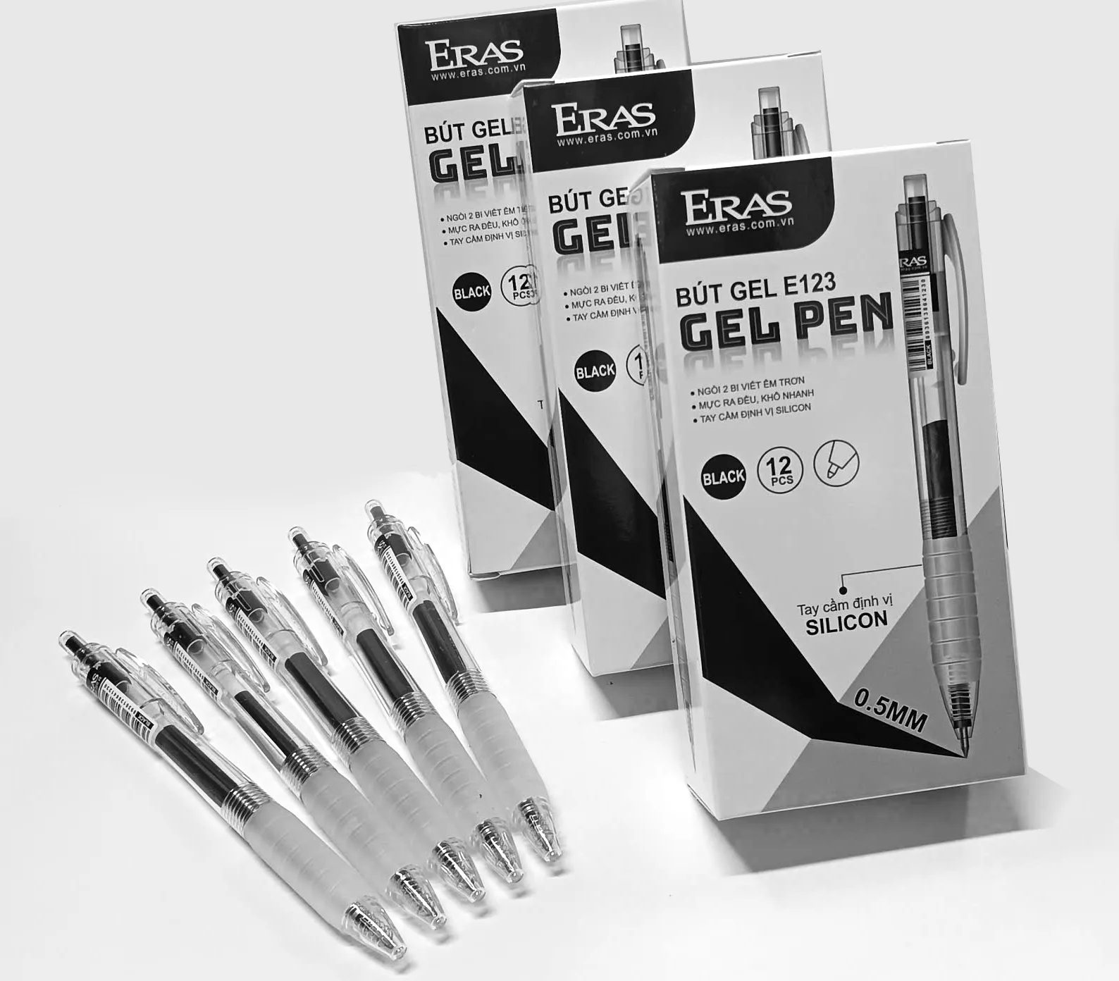 Bút Bi Gel Eras E123 Mực Đen