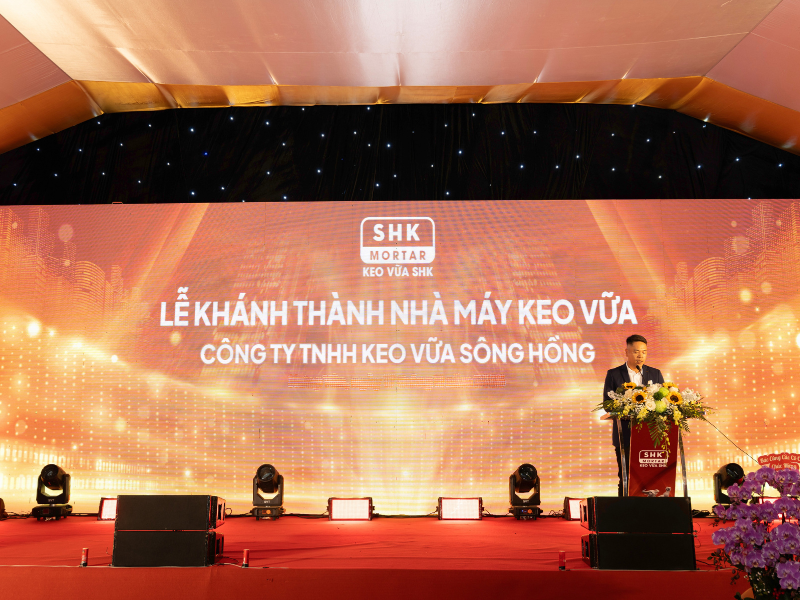 Công ty TNHH Keo Vữa Sông Hồng Khánh thành Nhà máy sản xuất vữa khô trộn sẵn, keo dán gạch và cát sấy khô uy tín, chất lượng