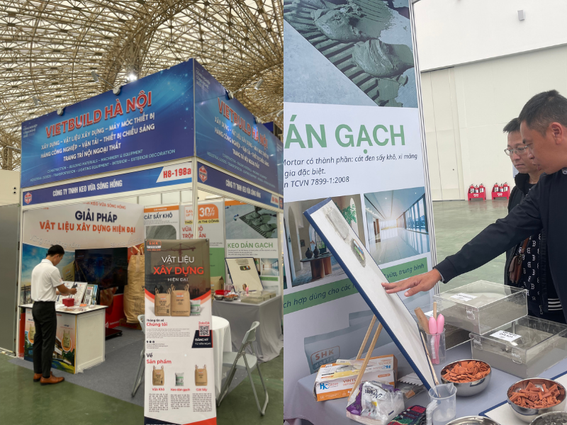 Gian hàng của SHK Mortar tại Hội chợ Vietbuild 2025