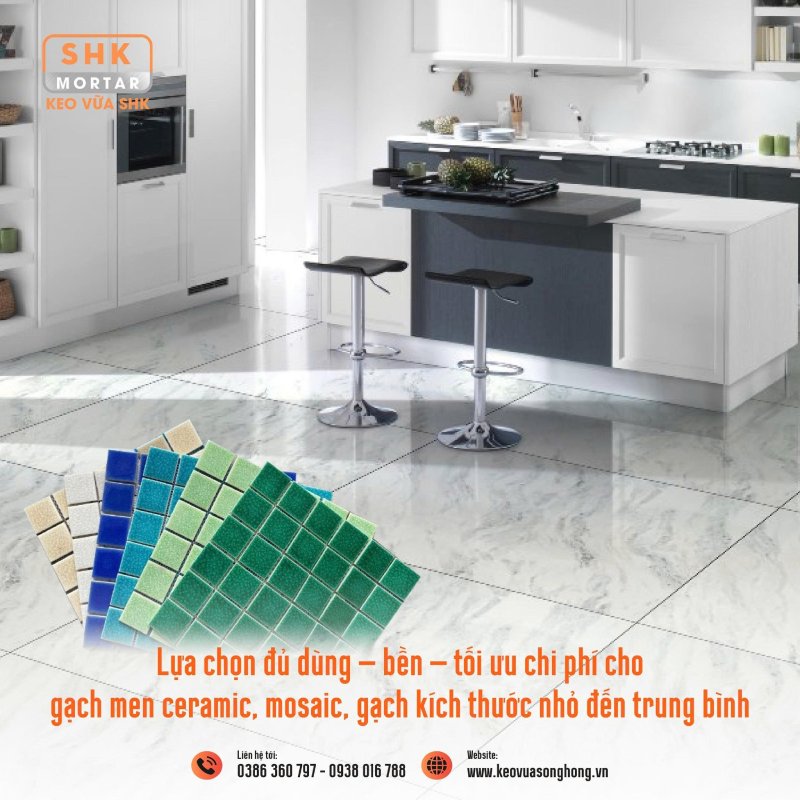 Thành phần và đặc tính kỹ thuật keo dán gạch C1 cho nội thất giúp tăng độ bám dính