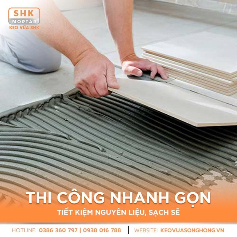 Cấu tạo và thành phần của keo dán gạch SHK01 chất lượng