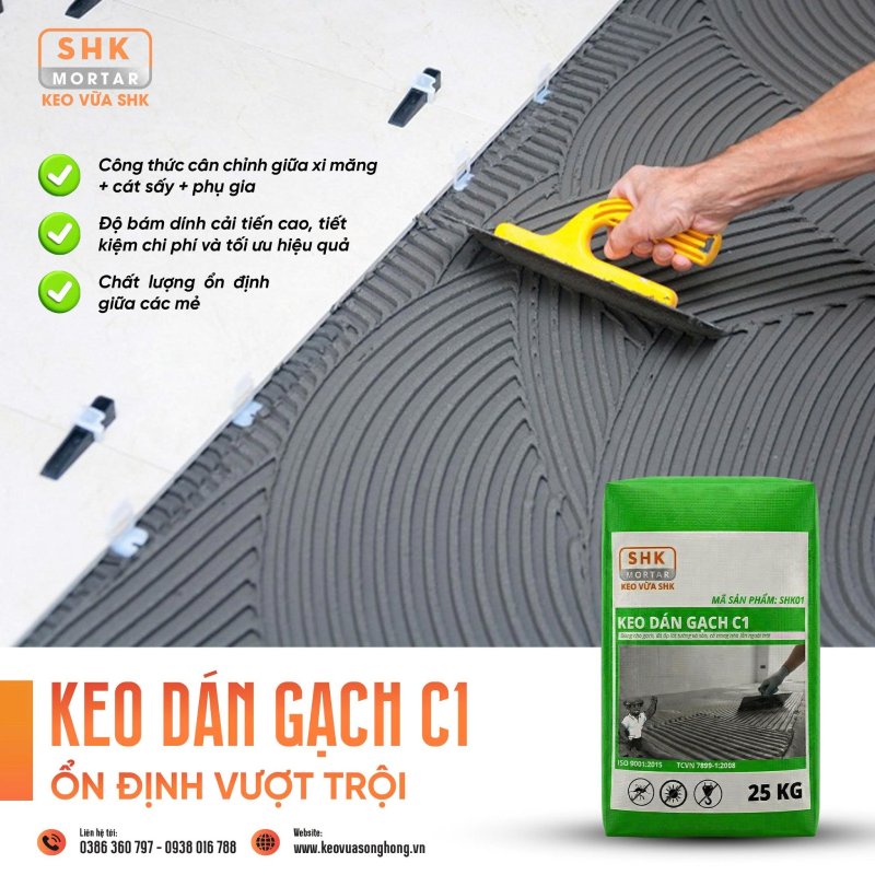 Keo Vữa Sông Hồng - Đơn vị cung cấp keo dán gạch chất lượng, giá tốt