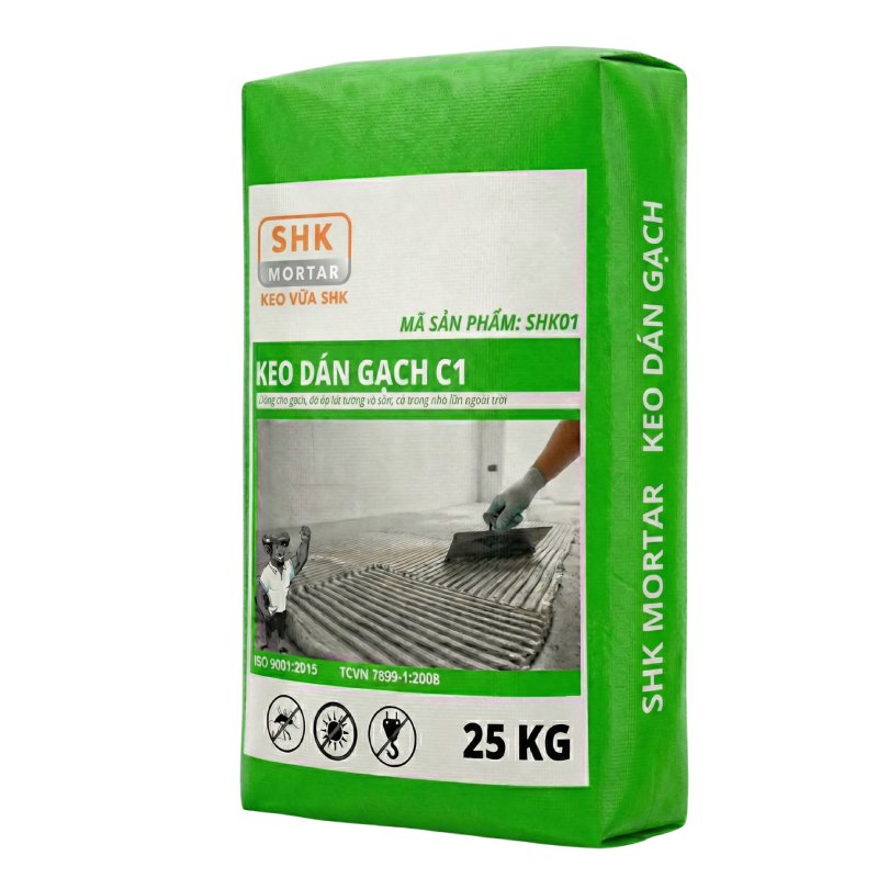 Keo Vữa Sông Hồng - Đơn vị cung cấp keo dán gạch C1 chất lượng, kinh tế