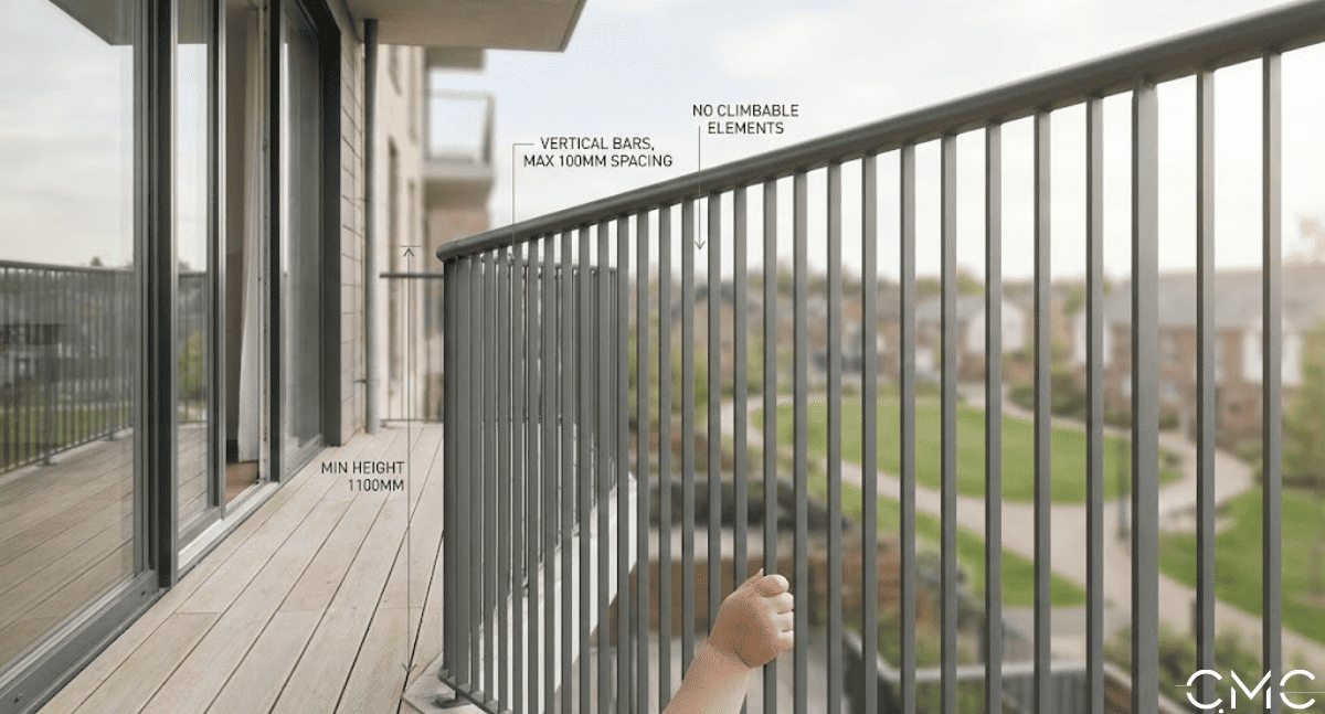 Khoảng cách thanh lan can quan trọng