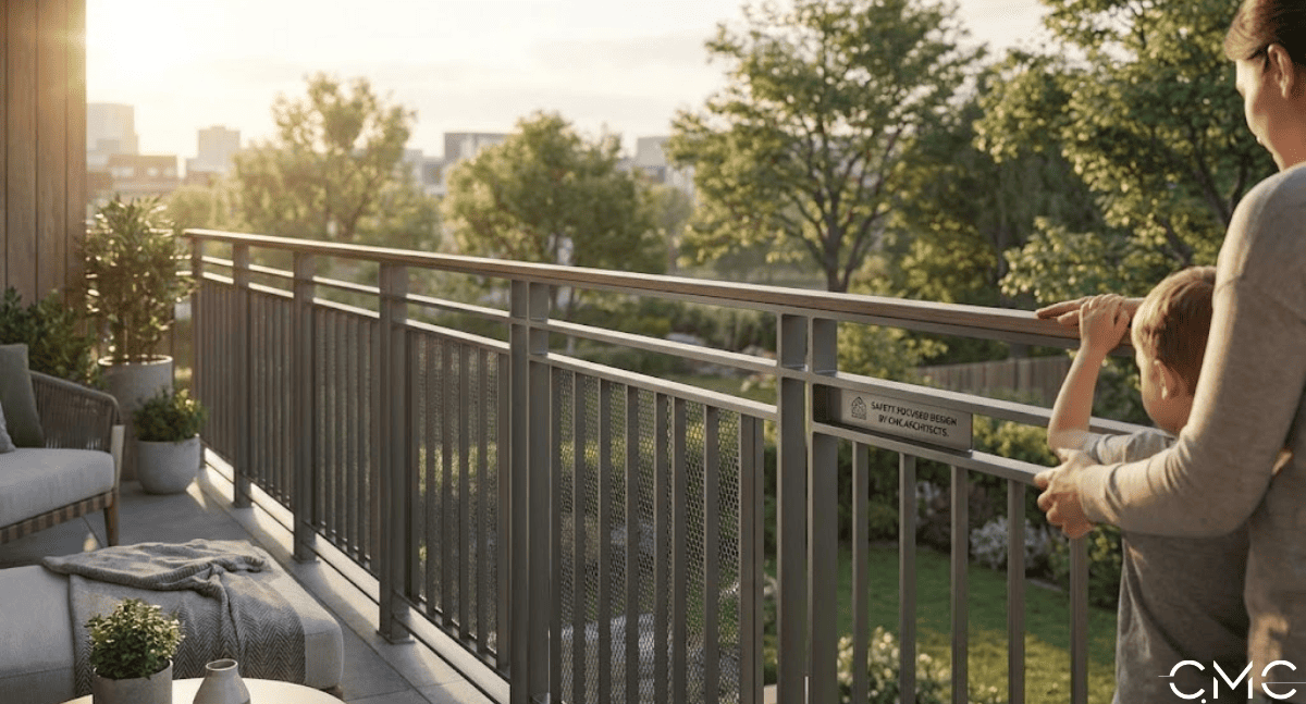 CMC Architecst Việt Nam thiết kế lan can theo tiêu chuẩn an toàn
