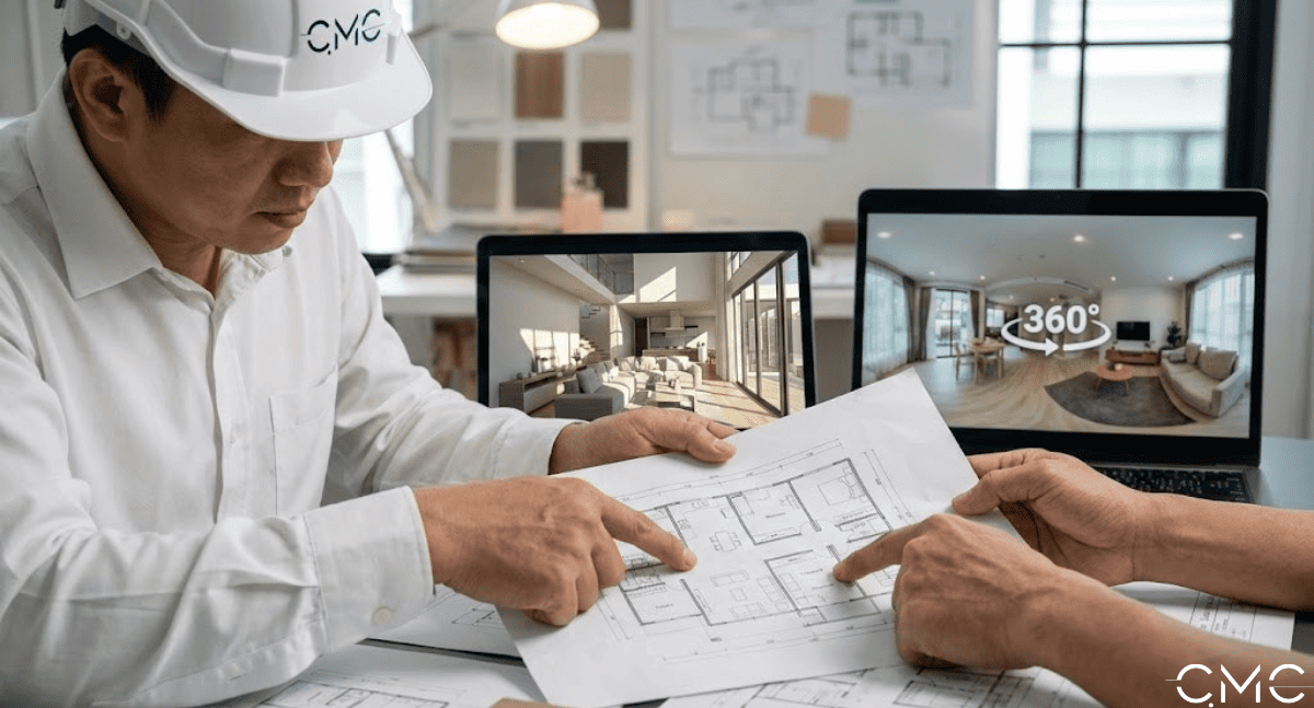 Quy trình CMC Architects biến bản vẽ 2d thành không gian thực