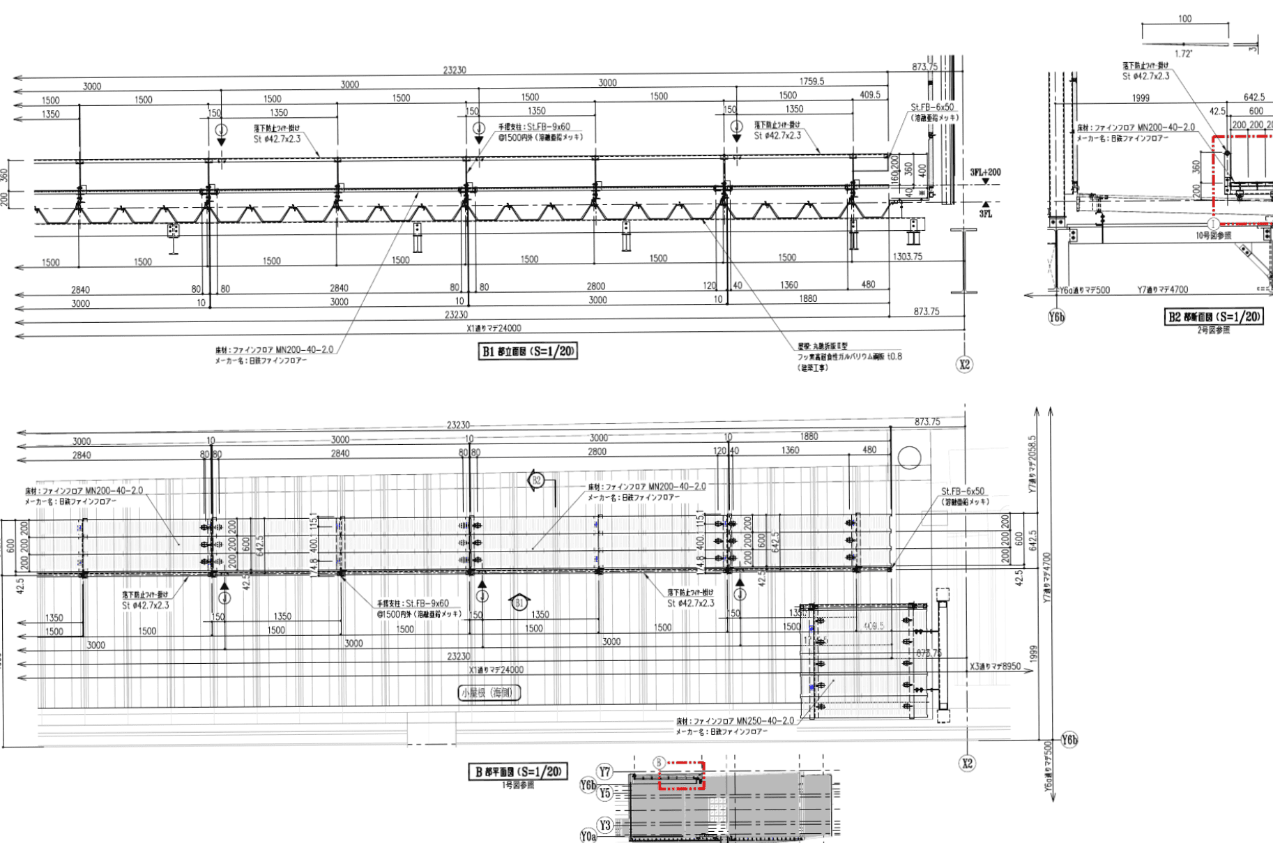 Bản vẽ mặt bằng, mặt đứng hạng mục sàn, lan can do CMC Architects thiết kế