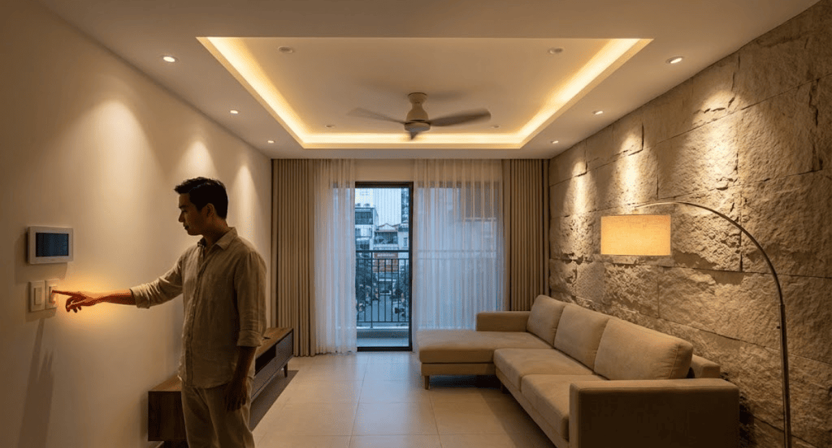 Ánh sáng rất quan trọng trong phòng khách của bạn