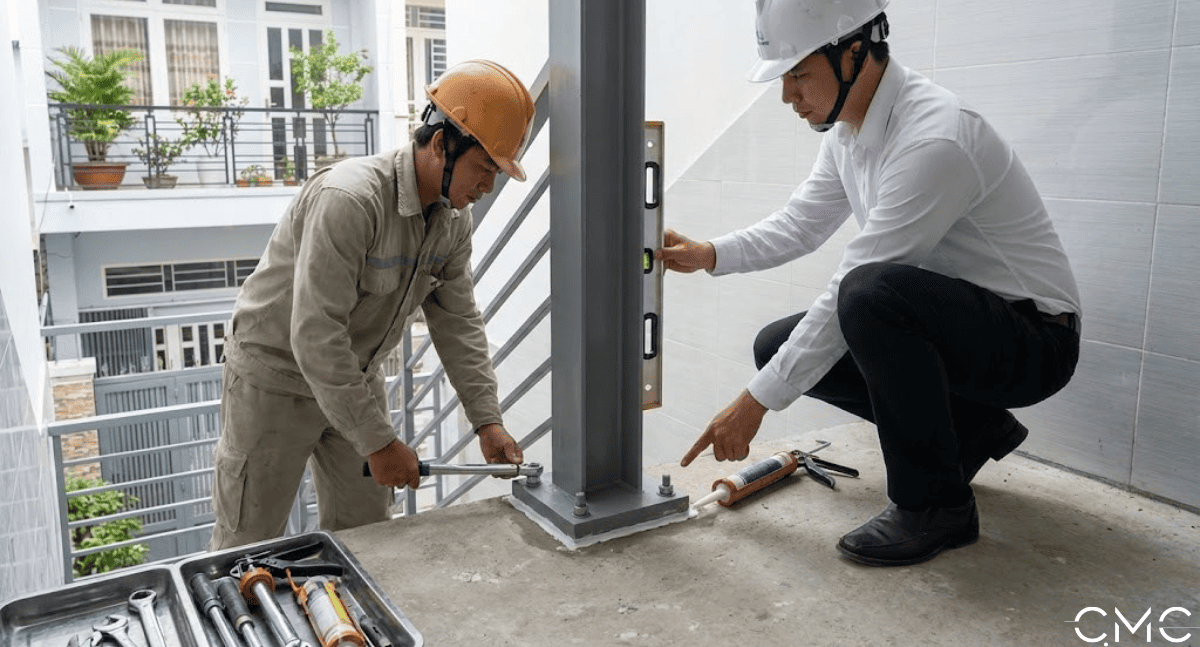 5 dấu hiệu cảnh báo lan can cầu thang đang giảm tuổi thọ