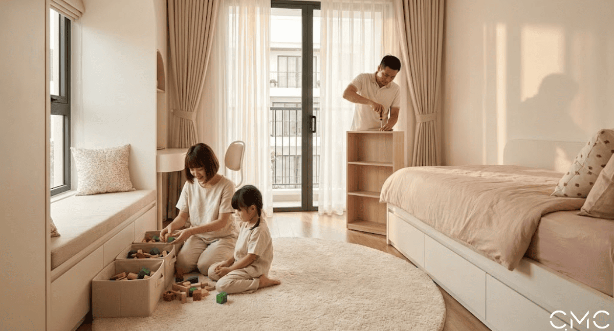 Thiết kế phòng bé gái đẹp thôi chưa đủ phải dễ sống mỗi ngày