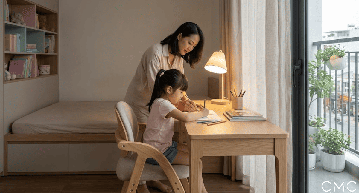Góc học tập tốt: tạo thói quen từ sớm