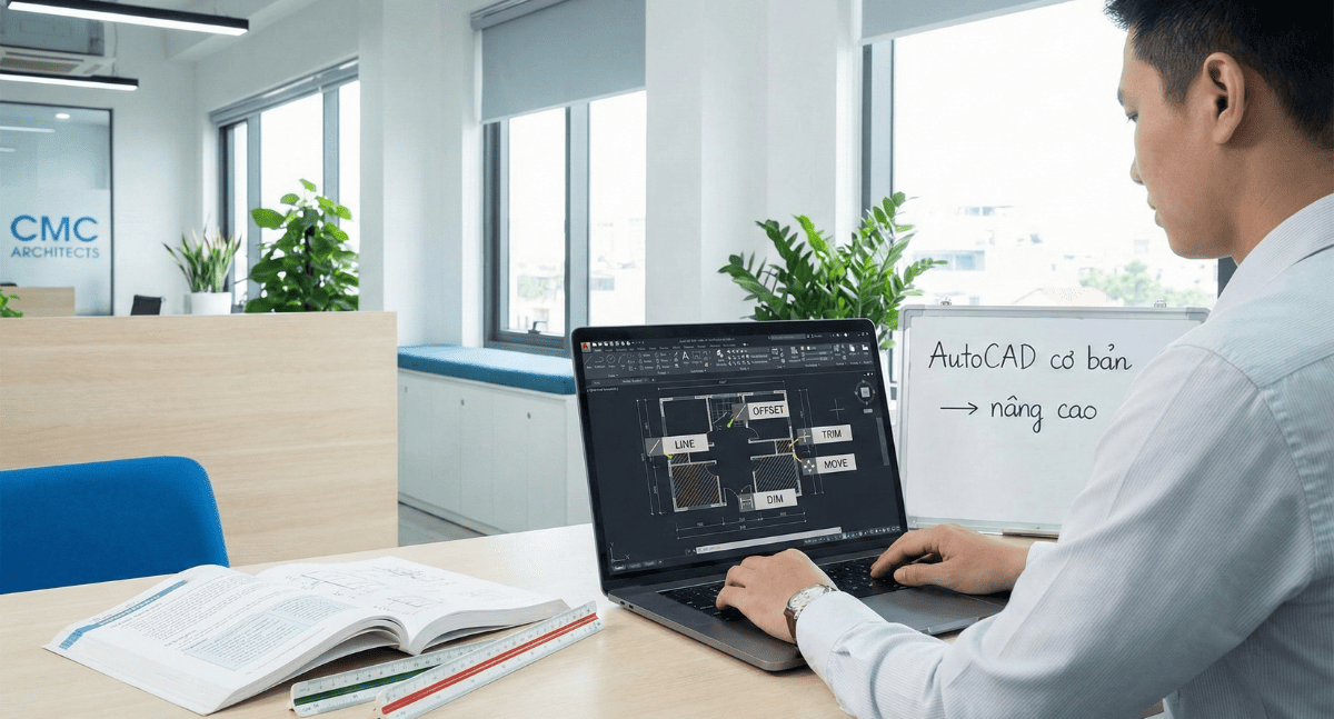 Luyện tập các công cụ đo vẽ AutoCad