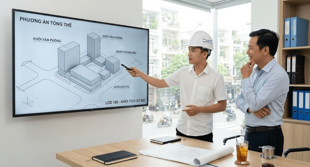 Các cấp độ LOD phổ biến trong mô hình BIM
