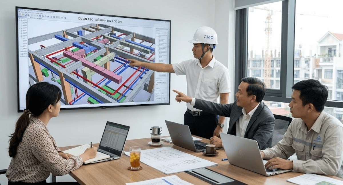 LOD 300 phối hợp và ra bản vẽ chính xác hơn