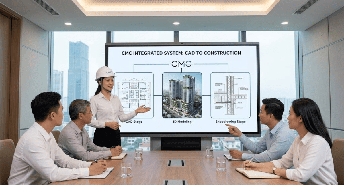 Gom CAD, 3D, shopdrawing thành một luồng làm việc rõ rệt là như thế nào